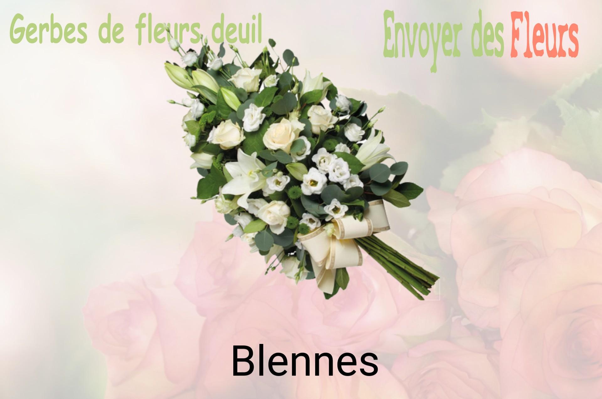 Gerbe de fleurs de deuil livrée à Blennes